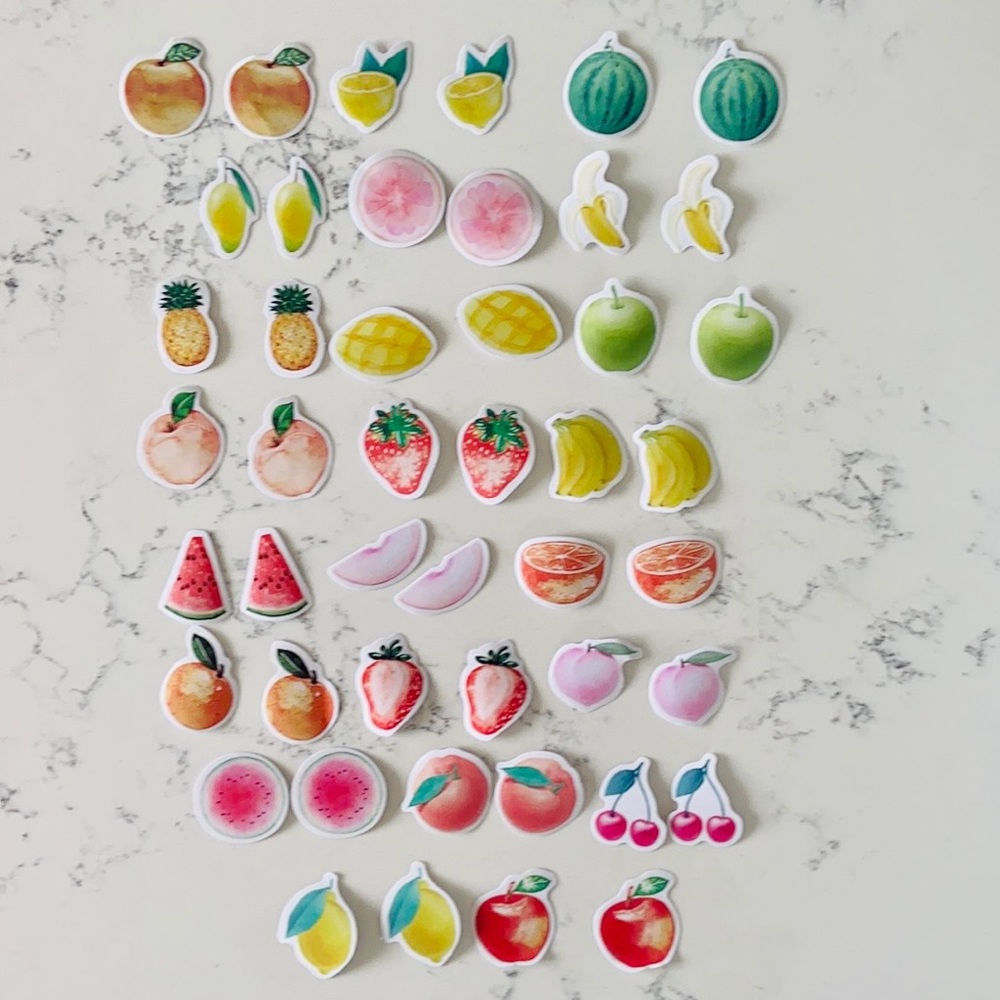 Mo Card 46 Fruit 🍌🍉🍍 Pattern Stickers